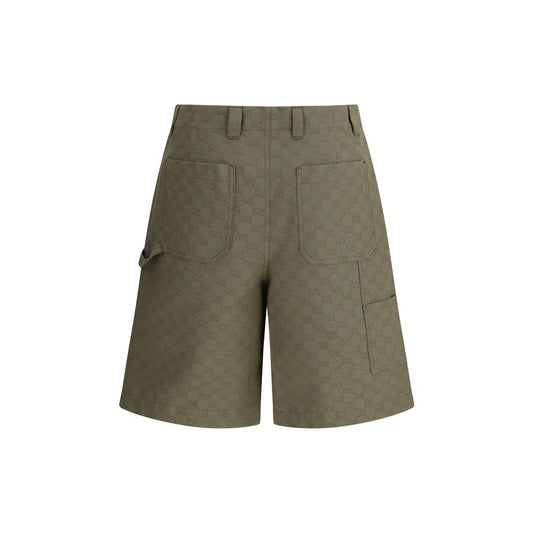Gucci Green Cotton Bermuda Shorts