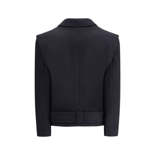 Balmain Black Wool Coat