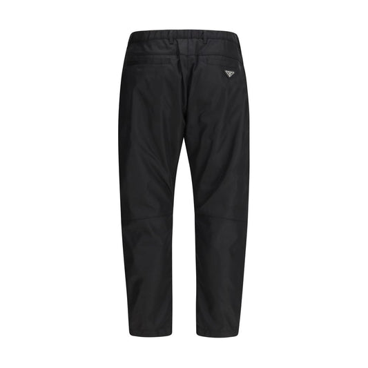 Prada Black Recycled Polyamide Casual Pants