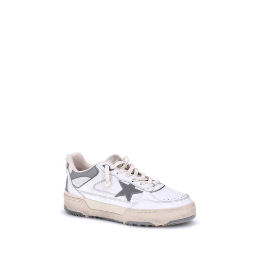 Golden Goose Gray Calf Leather Bos Taurus Chunky Sneakers