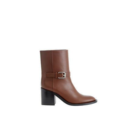 Burberry Brown Leather Ankle Boots