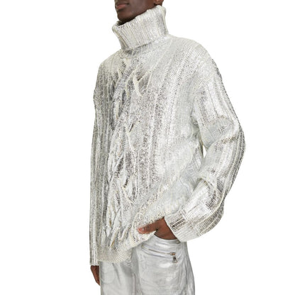 Balmain Gray Wool Sweater