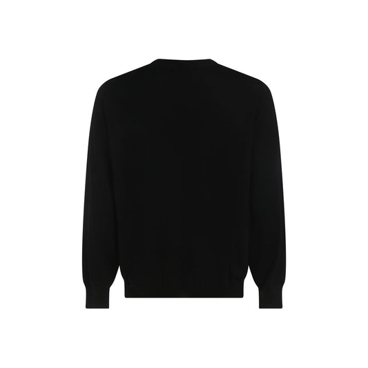 Brunello Cucinelli Black Fleece Wool Sweatshirt