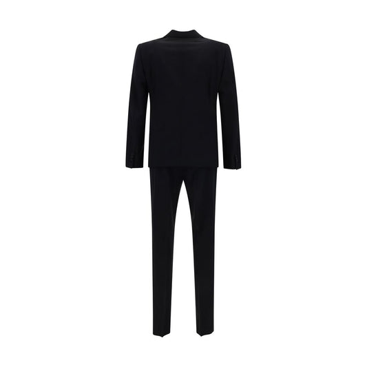 Dsquared² Black Fleece Wool Two-Piece Suit