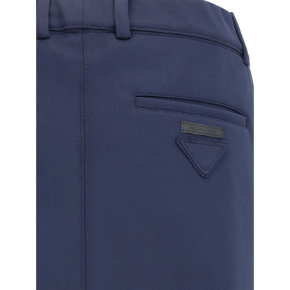 Prada Blue Polyester Casual Pants