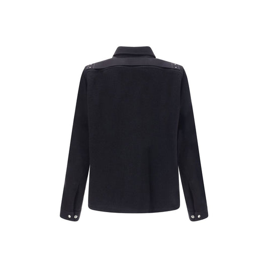Rick Owens Black Fleece Wool Coat