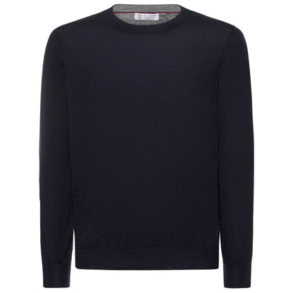 Brunello Cucinelli Blue Cashmere Men's Sweater