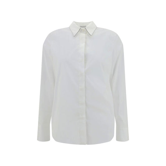 Brunello Cucinelli White Cotton Dress Shirt