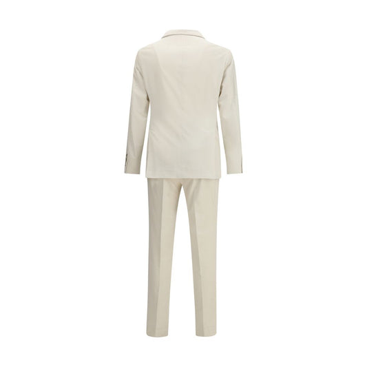 Brunello Cucinelli Cream Cotton Two-Piece Suit