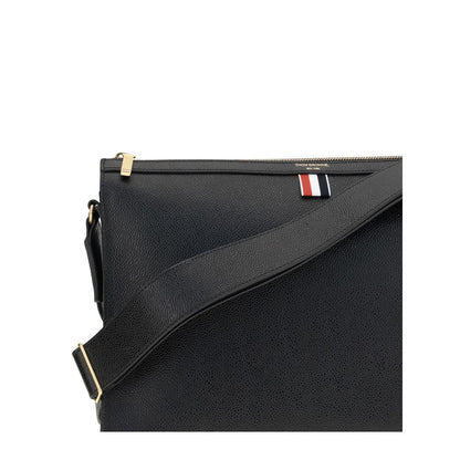 Thom Browne Black Calf Leather Bos Taurus Clutch Bag