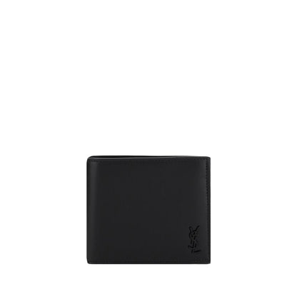 Saint Laurent Black Calf Leather Bos Taurus Wallet