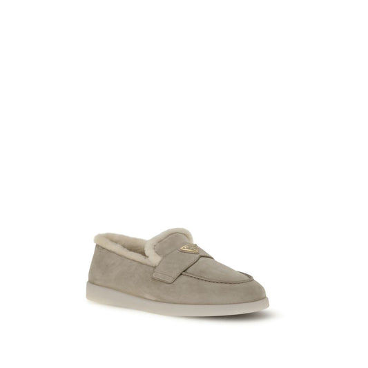 Prada Beige Rubber Slip-On Loafers