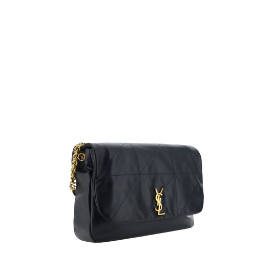 Saint Laurent Black Lamb Ovis Aries Aries Shoulder Bag