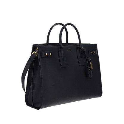 Saint Laurent Black Calf Leather Bos Taurus Handbag