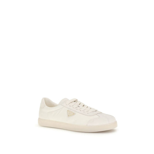Prada Cream Polyamide Low Top Sneakers