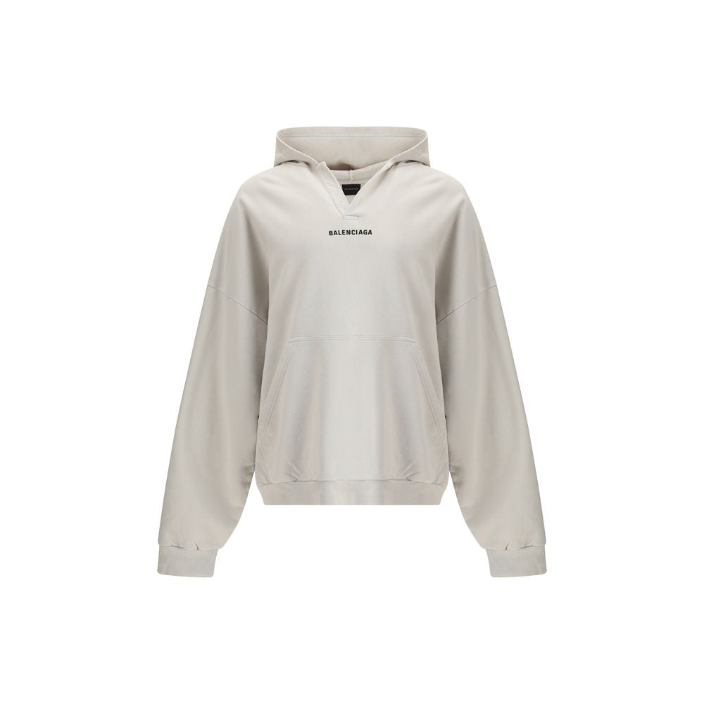 Balenciaga White Cotton Sweatshirt