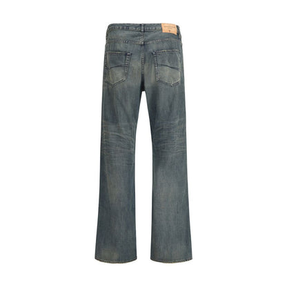 Balenciaga Blue Cotton Relaxed Fit Jeans