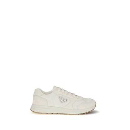 Prada Cream Recycled Polyamide Athletic Sneakers