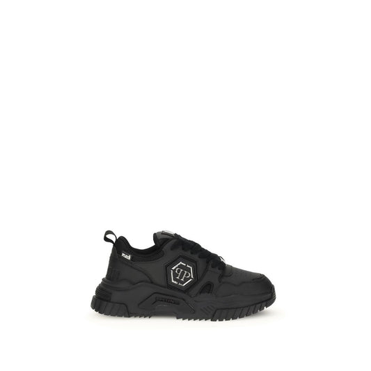 Philipp Plein Black Polyester Athletic Sneakers