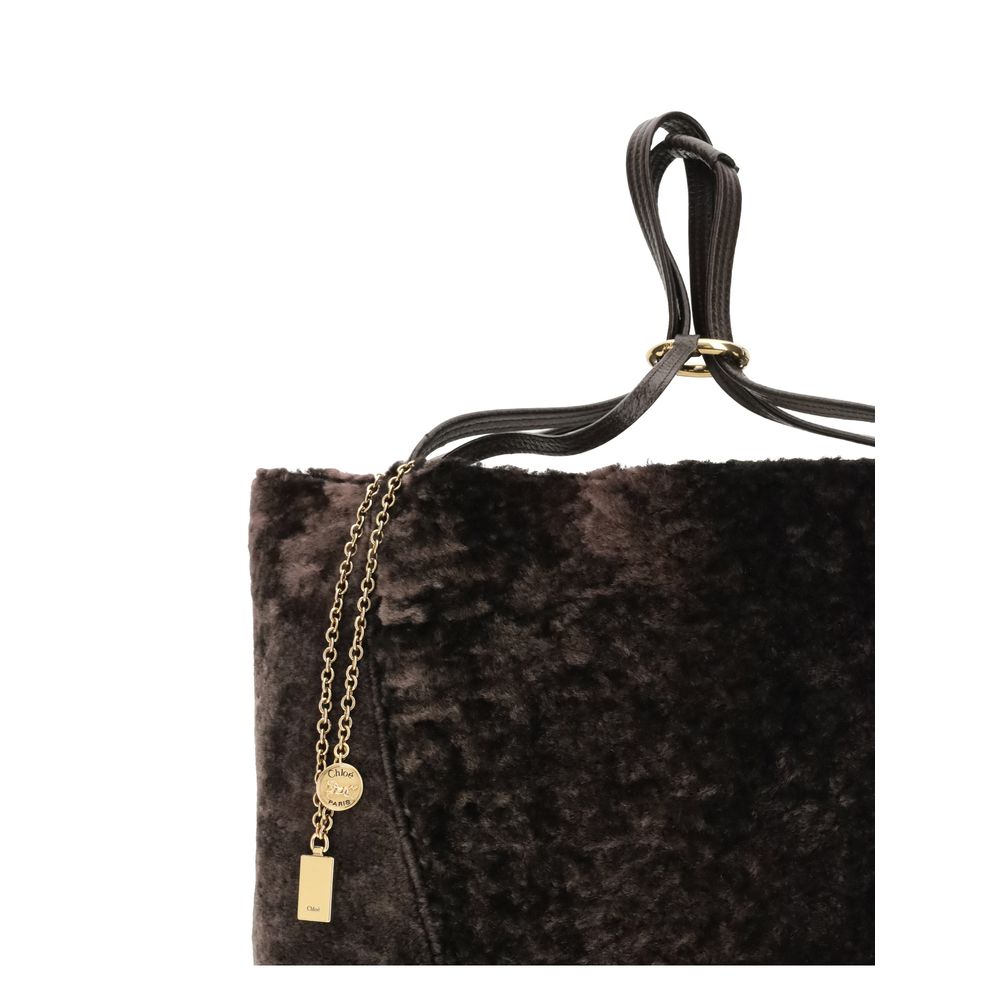 Chloé Brown Fur Shoulder Bag
