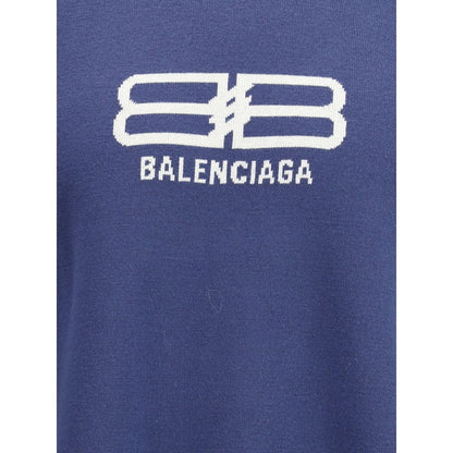 Balenciaga Blue Wool Sweatshirt