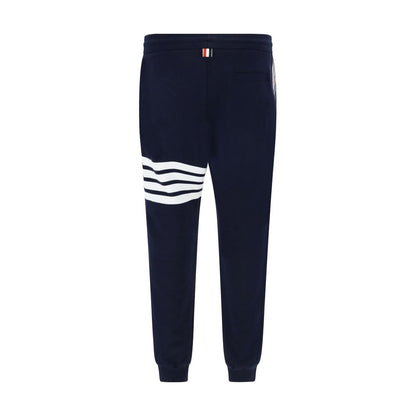 Thom Browne Blue Cotton Joggers (Workout Pants)