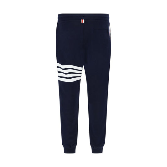 Thom Browne Blue Cotton Joggers (Workout Pants)
