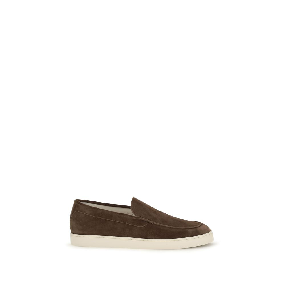 Brunello Cucinelli Brown Rubber Slip-On Loafers